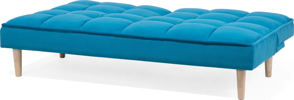 Beliani Trivietė išskleidžiama sofa SILJAN jūrinės mėlynos spalvos