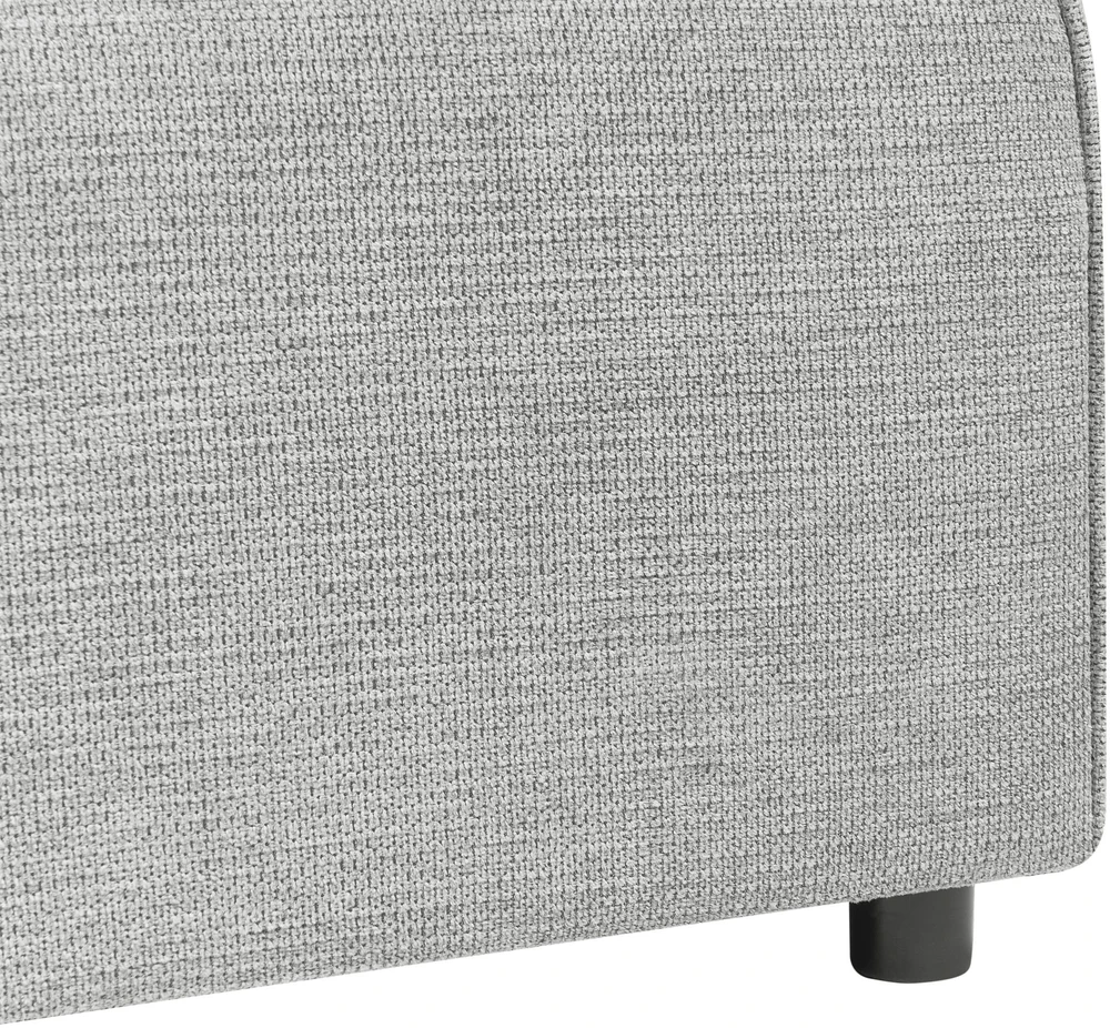 Beliani U formos išskleidžiama sofa 4 asmenims VATNE šviesiai pilka su daiktadėže