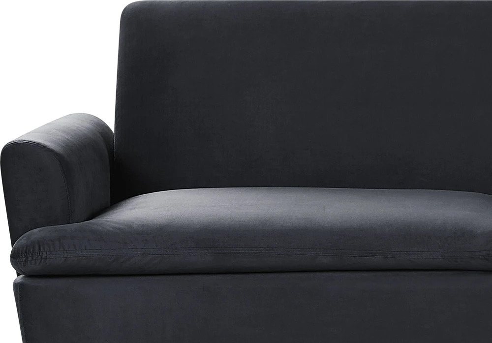 Beliani Išskleidžiama 3 vietų sofa VETTRE Velūras Juoda