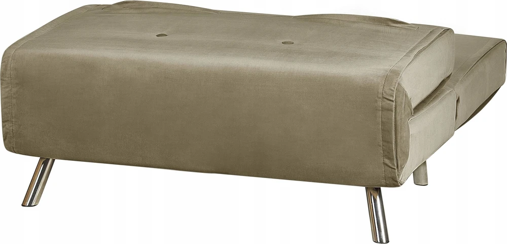 Viengulė išskleidžiama sofa BELIANI FARRIS alyvuogių spalvos veliūras
