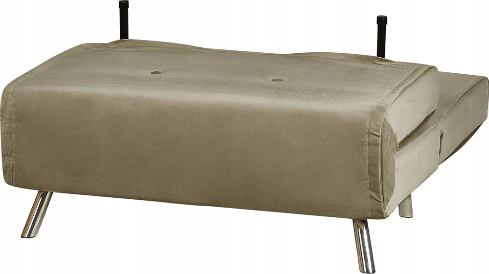 Viengulė išskleidžiama sofa BELIANI FARRIS alyvuogių spalvos veliūras