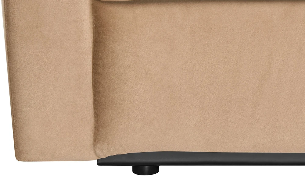 Beliani 2 vietų sofa su rankine atsipalaidavimo funkcija VERDAL, veliūras, šviesiai ruda