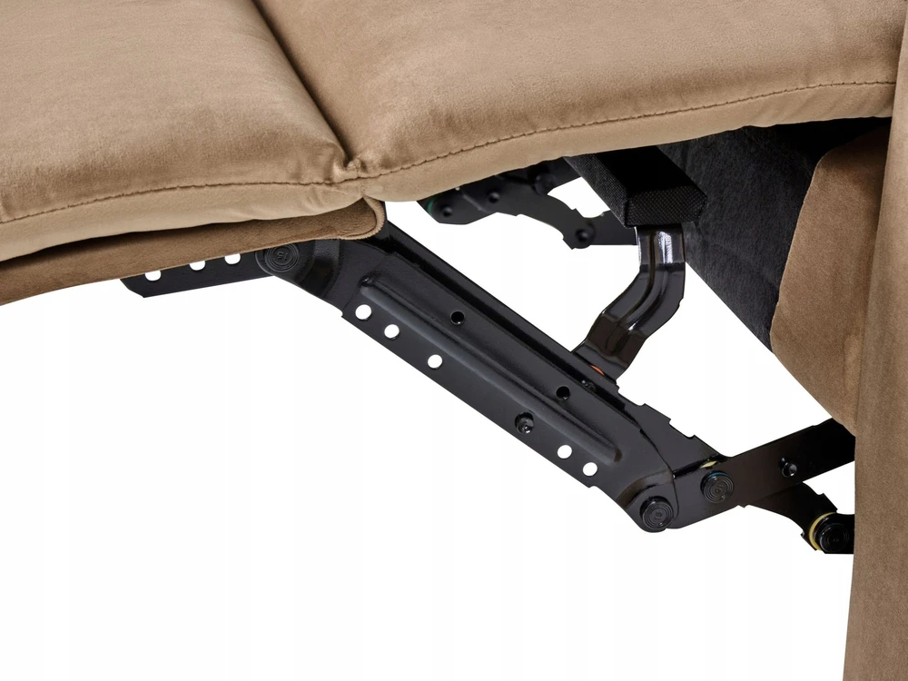 Beliani 2 vietų sofa su rankine atsipalaidavimo funkcija VERDAL, veliūras, šviesiai ruda