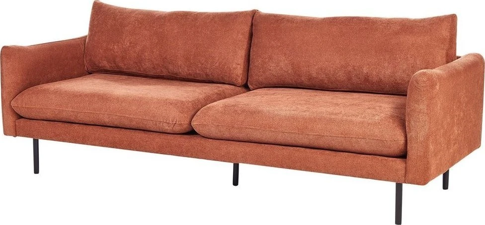 Beliani Trivietė sofa VINTERBRO šenilinė, auksinės rudos spalvos