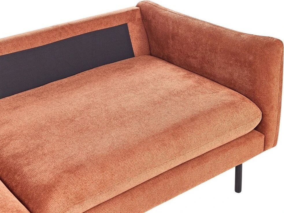 Beliani Trivietė sofa VINTERBRO šenilinė, auksinės rudos spalvos