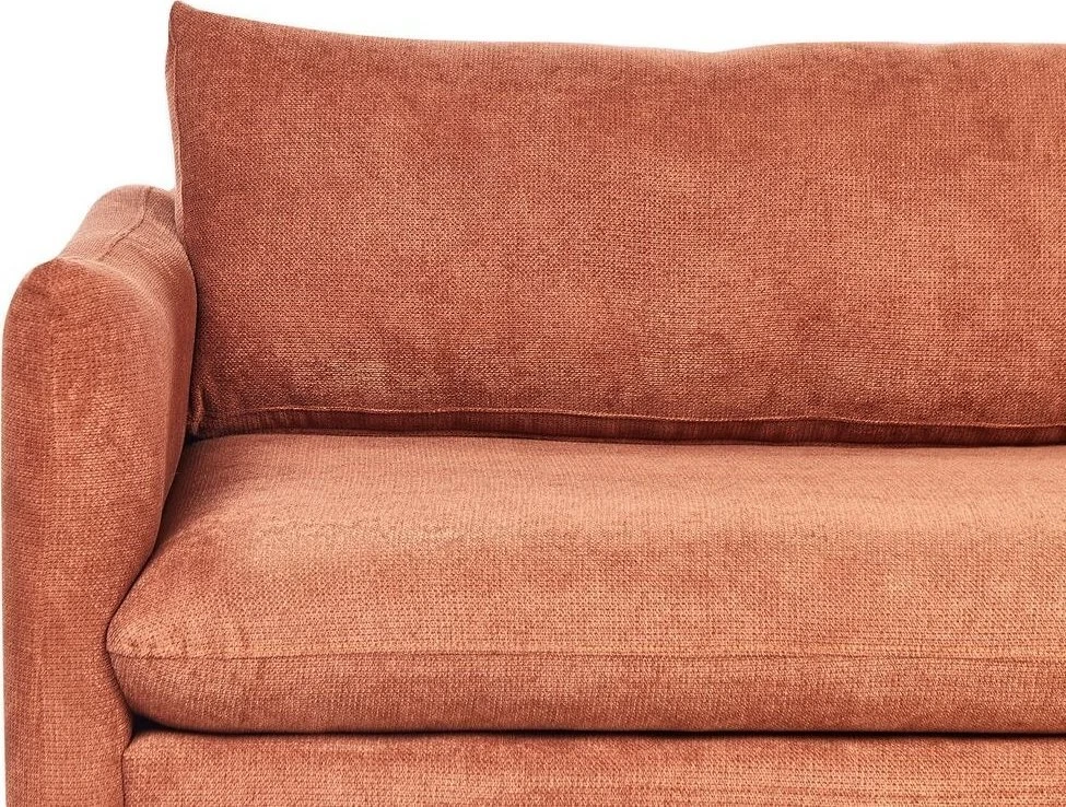 Beliani Trivietė sofa VINTERBRO šenilinė, auksinės rudos spalvos