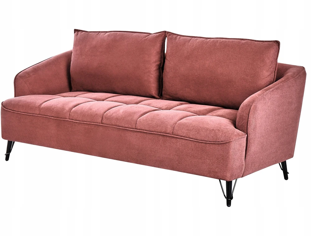 Beliani Trivietė sofa HOBRO burgundo spalvos