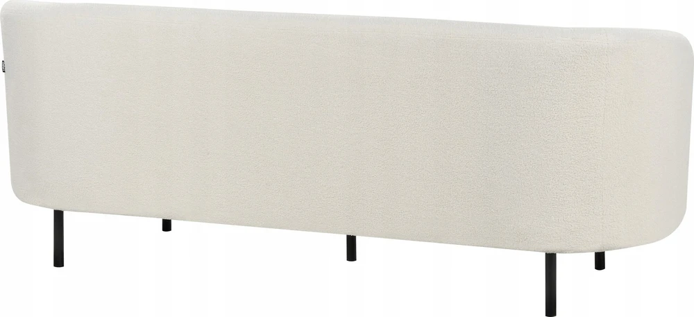 Beliani Trijų vietų sofa LOEN, balta, „Bouclé“
