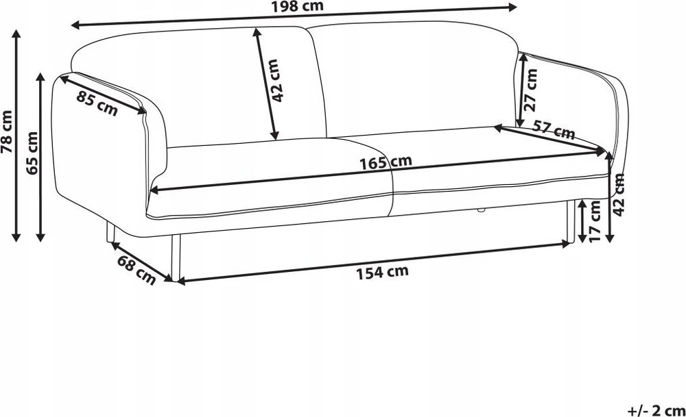 Beliani 3 vietų sofa TONSBERG Boucle, balta
