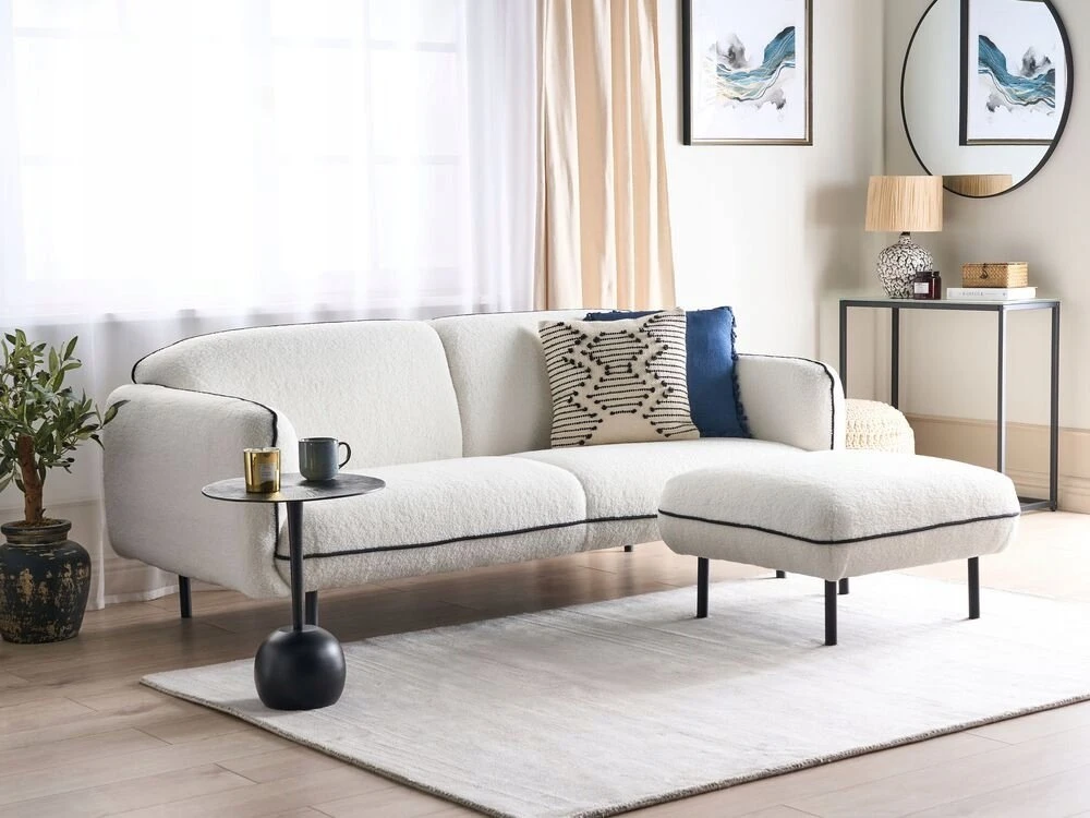Beliani 3 vietų sofa TONSBERG Boucle, balta