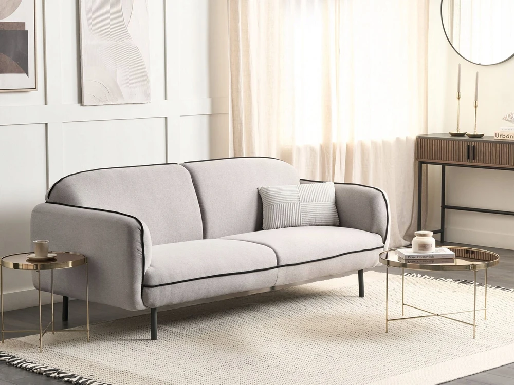 Beliani 3 vietų sofa TONSBERG šviesiai pilka