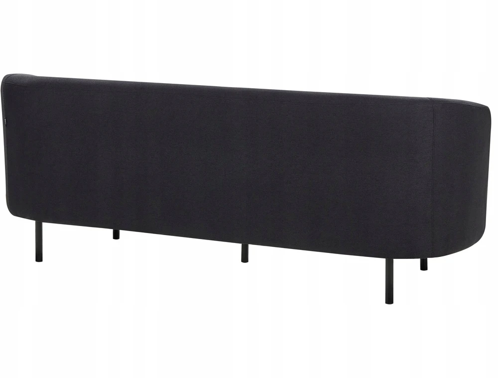 Beliani Trivietė sofa LOEN juoda