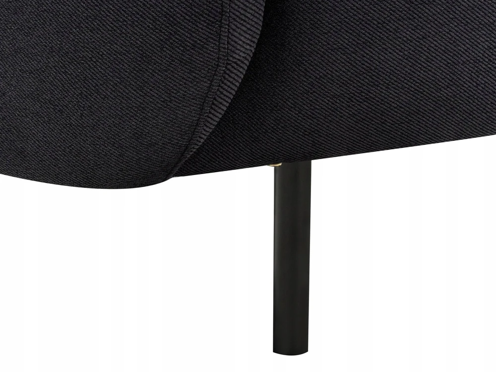 Beliani Trivietė sofa LOEN juoda