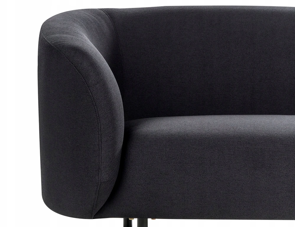 Beliani Trivietė sofa LOEN juoda
