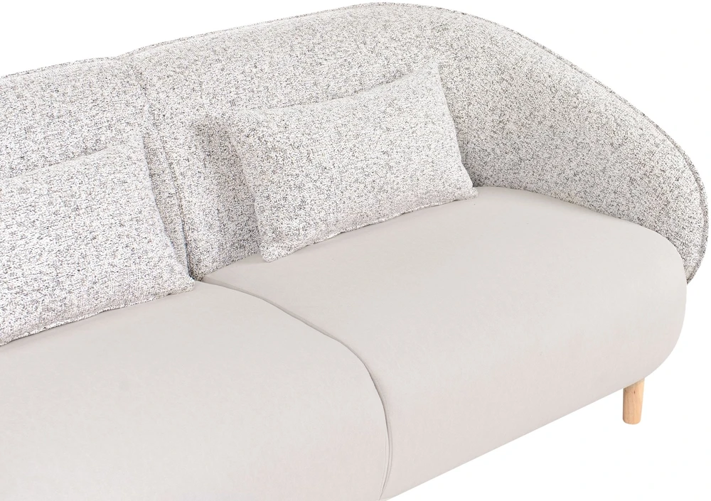 Beliani Sofa UMEA šviesiai smėlio spalvos