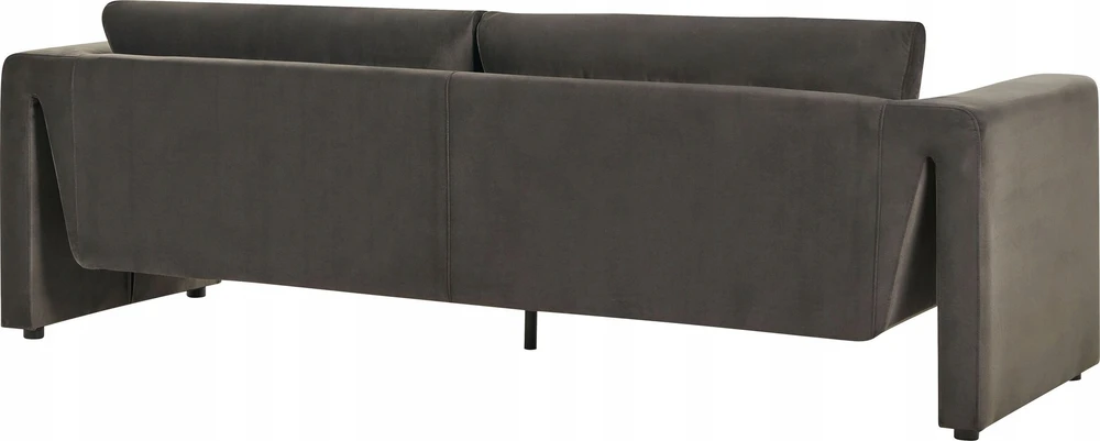 Beliani 3 vietų sofa MAUNU veliūrinė grafito spalvos