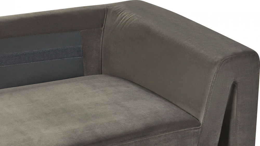 Beliani 3 vietų sofa MAUNU veliūrinė grafito spalvos