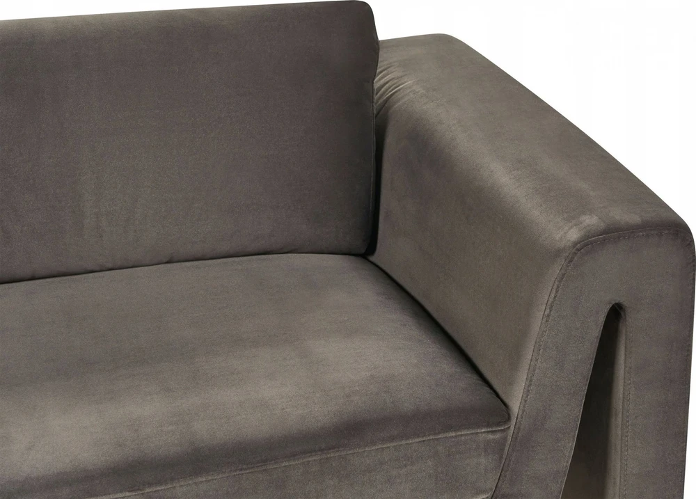 Beliani 3 vietų sofa MAUNU veliūrinė grafito spalvos