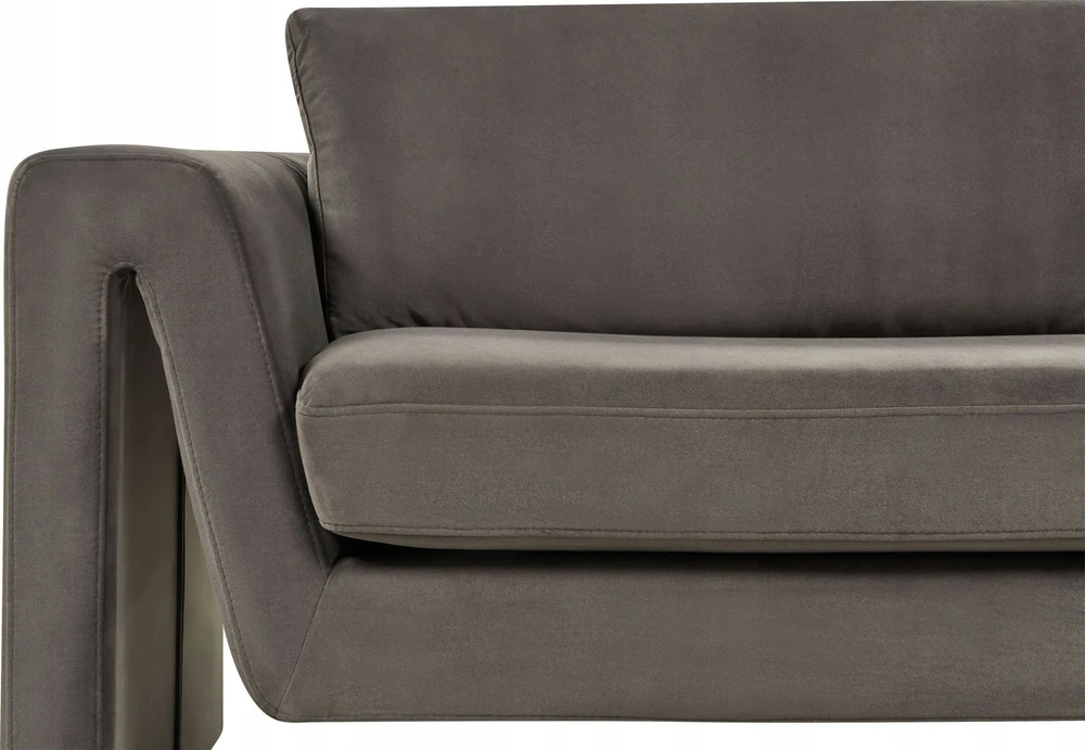Beliani 3 vietų sofa MAUNU veliūrinė grafito spalvos