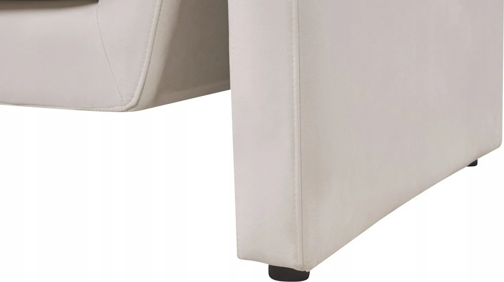 Beliani 3 vietų sofa MAUNU veliūrinė šviesiai smėlio spalvos