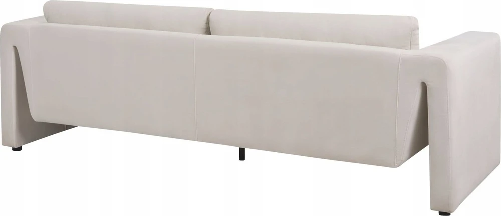 Beliani 3 vietų sofa MAUNU veliūrinė šviesiai smėlio spalvos
