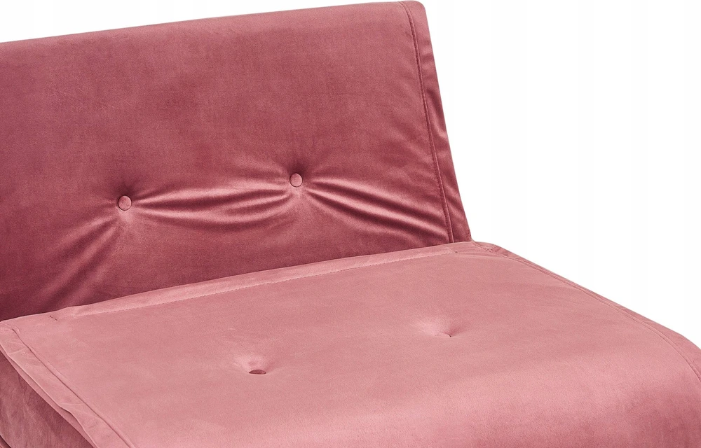 Beliani Vienvietė išskleidžiama sofa VESTFOLD, rožinė, veliūrinė