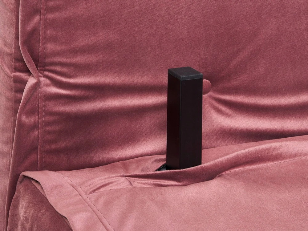 Beliani Vienvietė išskleidžiama sofa VESTFOLD, rožinė, veliūrinė