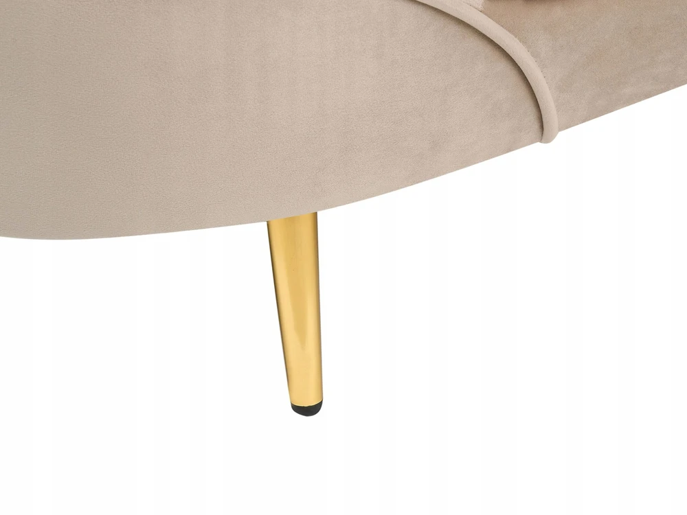 Beliani 2 vietų sofa SAVAR, veliūras, šviesiai smėlio spalvos