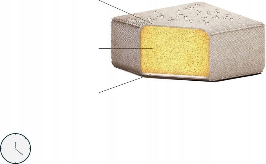 Beliani 4 vietų sodo sofa LORETELLO smėlio spalvos