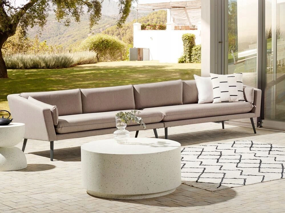 Beliani 4 vietų sodo sofa LORETELLO smėlio spalvos
