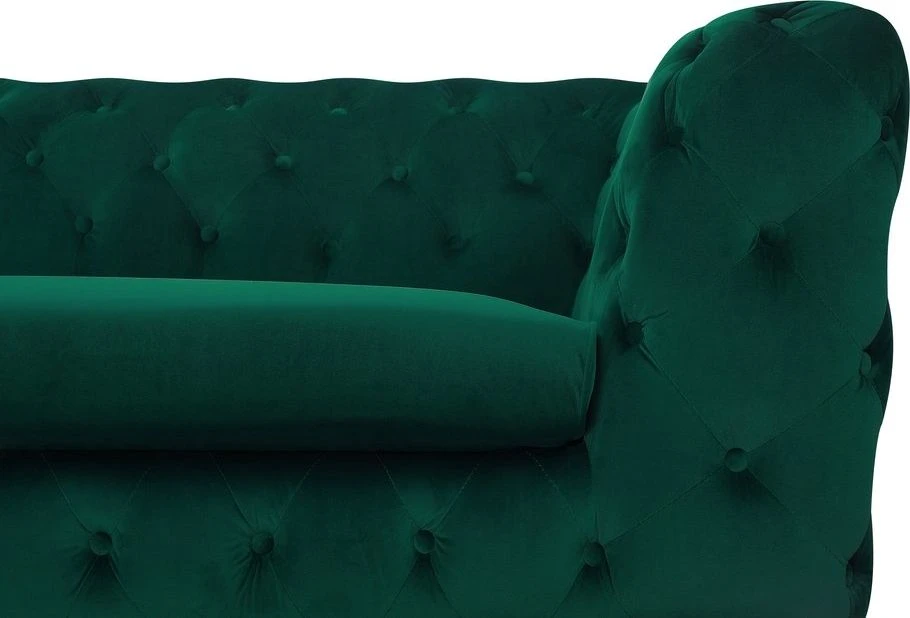 Beliani Trijų vietų sofa SOTRA, veliūras, smaragdo spalva