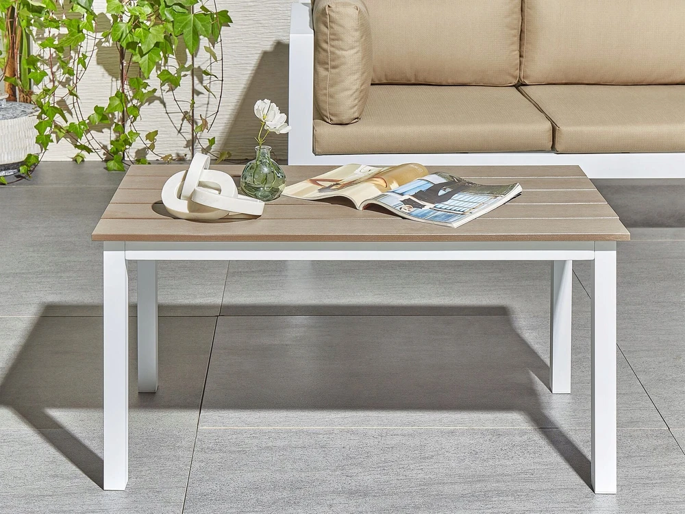 Beliani Sodo stalas MESSINA 100 cm 52 cm baltas