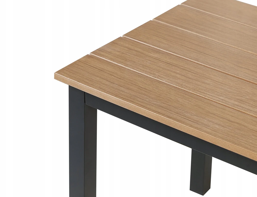 Beliani Sodo stalas MESSINA 100 cm 52 cm, juodas