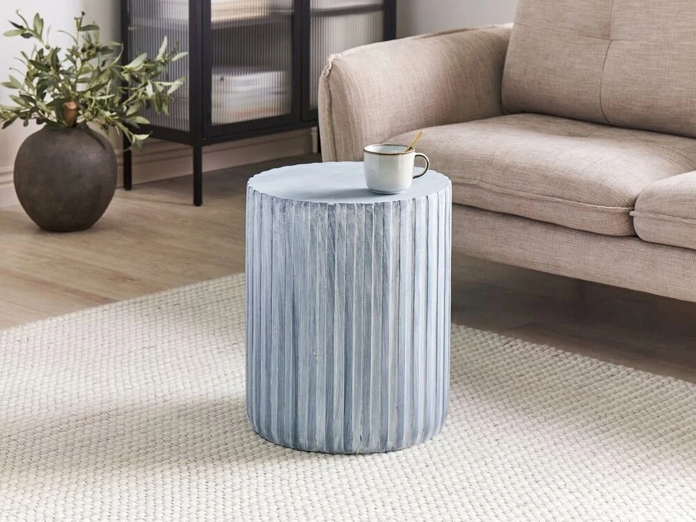 Beliani Šoninis staliukas AMARO 39 cm 39 cm pilkas