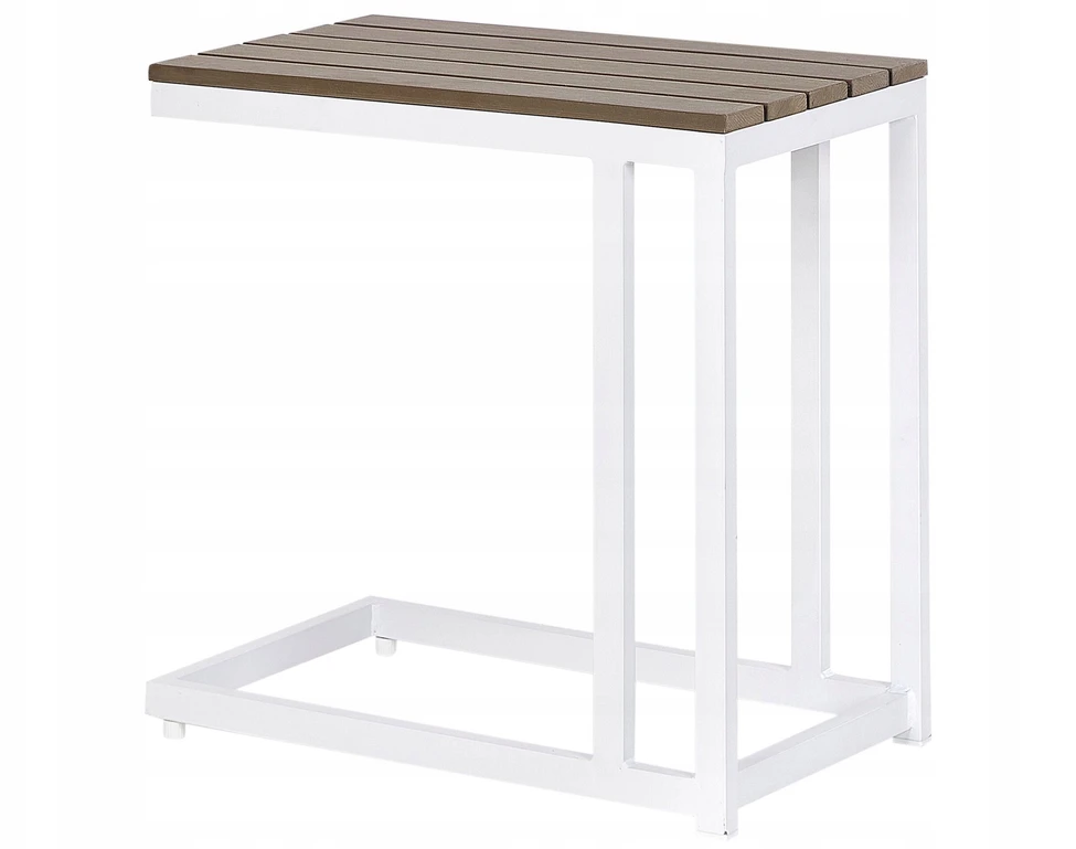 Beliani Sodo staliukas MESSINA 60 cm 35 cm baltas
