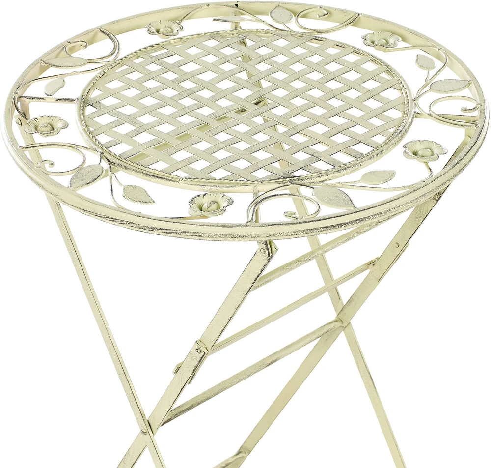 Beliani Sodo baro stalas BIVIO 60 cm 60 cm metalinis šviesiai žalias