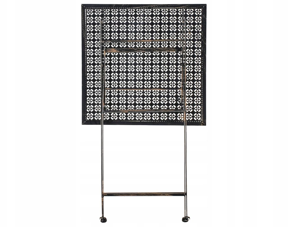 Beliani Sodo baro stalas BORMIO 60 cm 60 cm Metalinis Juodas