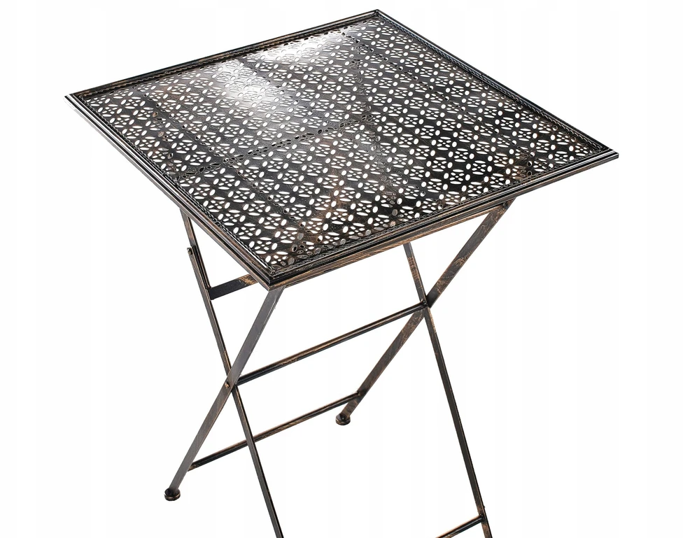 Beliani Sodo baro stalas BORMIO 60 cm 60 cm Metalinis Juodas