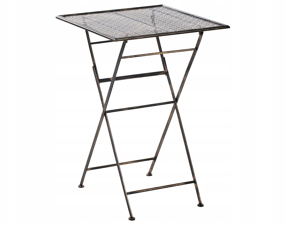Beliani Sodo baro stalas BORMIO 60 cm 60 cm Metalinis Juodas