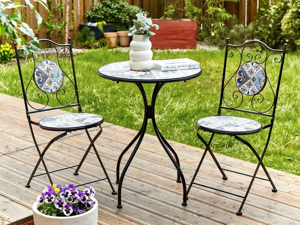 Beliani Bistro staliukas CIVITA 60 cm, metalinis, juodas