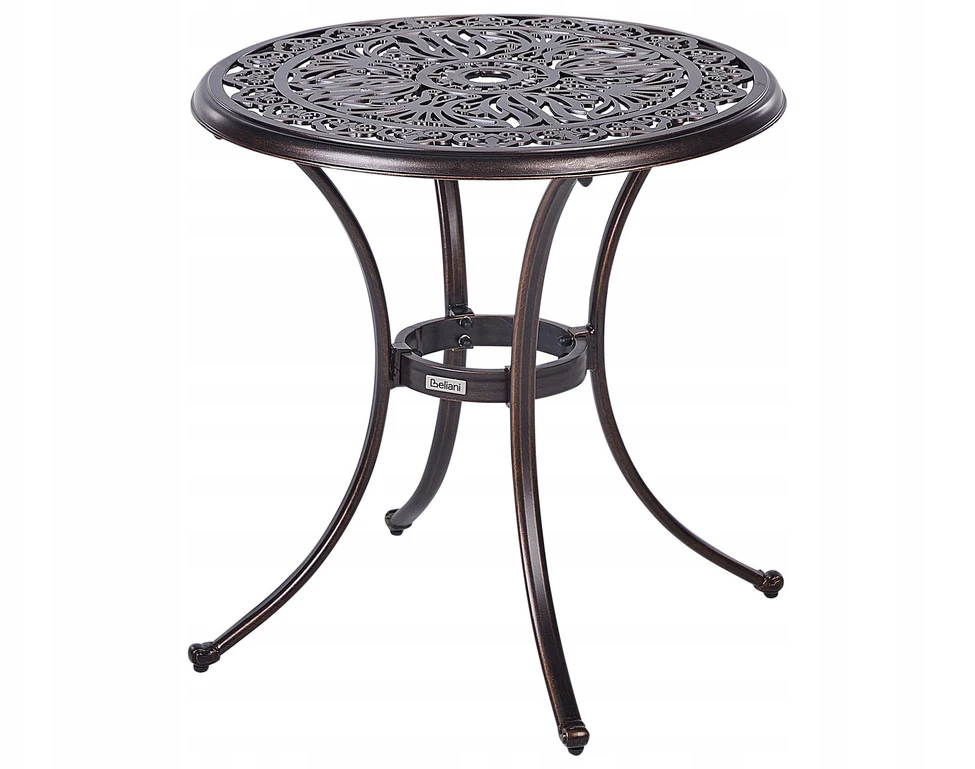 Beliani Bistro staliukas ANDALO 68 cm 68 cm metalinis rudas