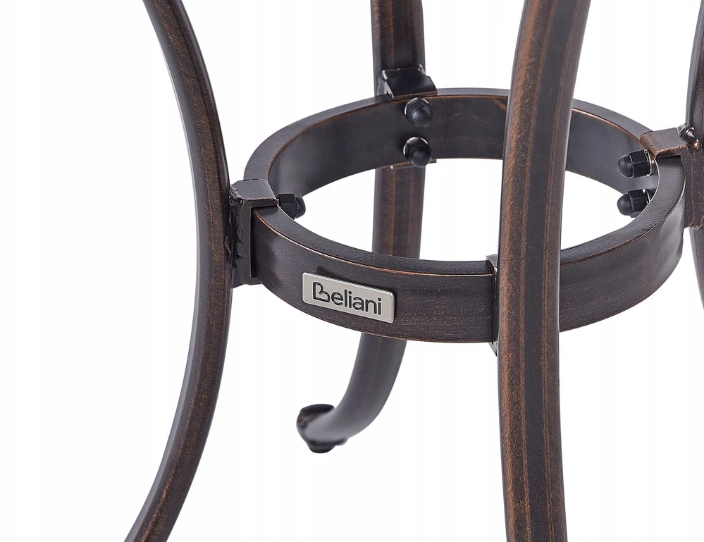 Beliani Bistro staliukas ANDALO 68 cm 68 cm metalinis rudas