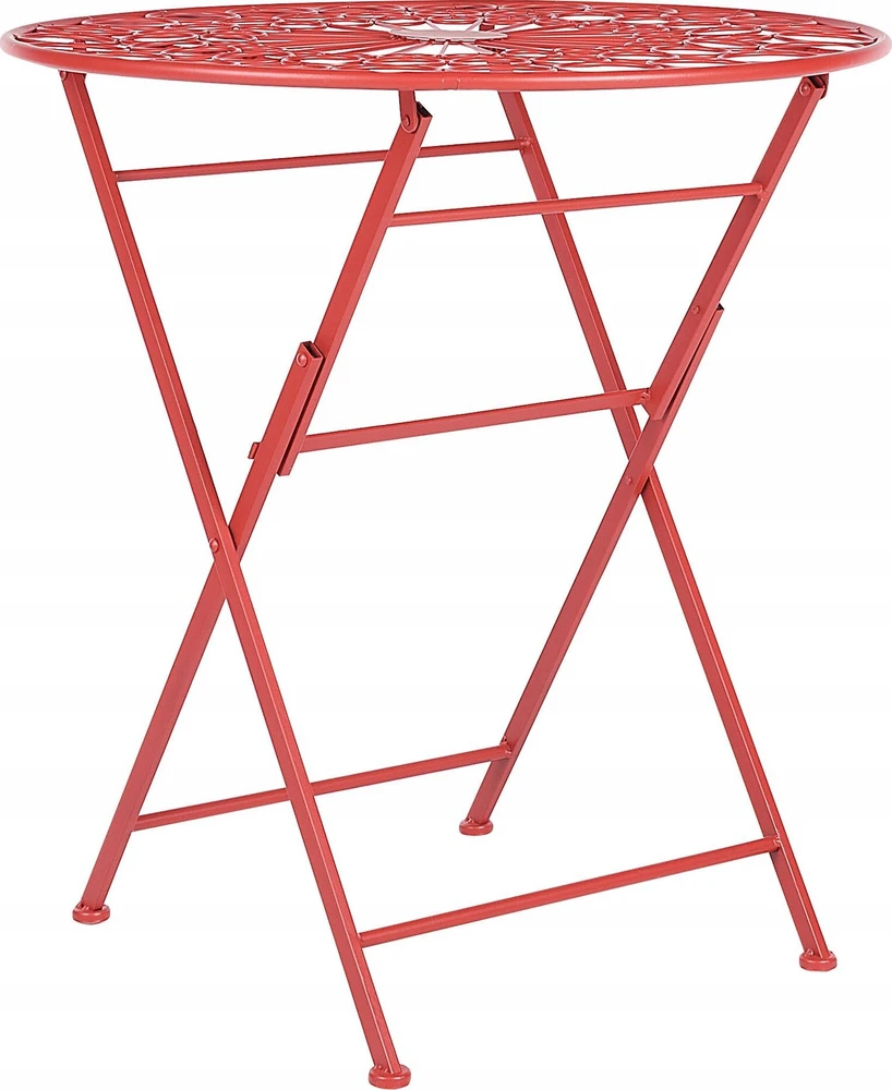Beliani Bistro staliukas SCARIO 70 cm Metalinis Raudonas
