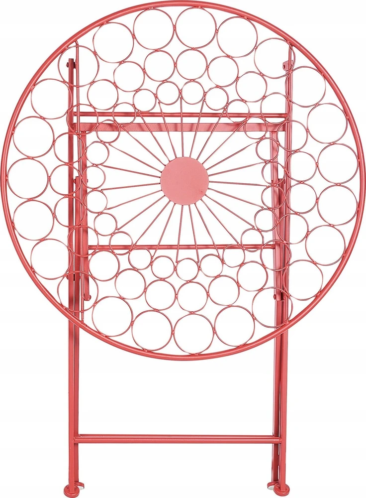 Beliani Bistro staliukas SCARIO 70 cm Metalinis Raudonas