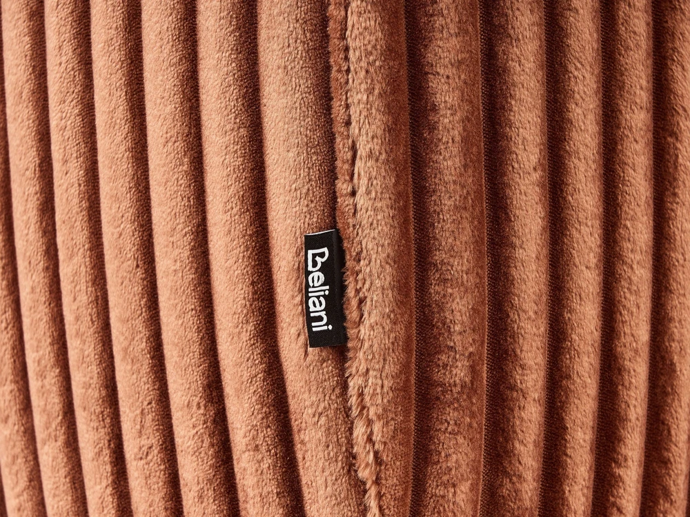 Beliani Kampinė sofa STENUM, velvetas, ruda, dešininė