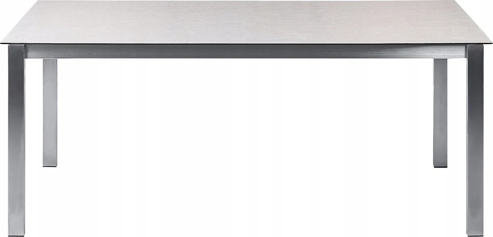 Beliani Sodo stalas COSOLETO 180 cm 90 cm stiklas baltas