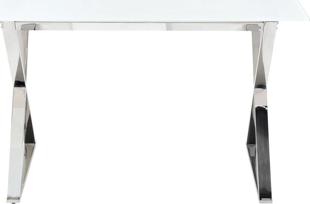 Beliani Valgomojo stalas ATTICA baltas 120 cm 70 cm grūdintas stiklas