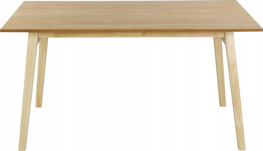Beliani Valgomojo stalas VARLEY natūralaus uosio spalvos 150 cm x 90 cm
