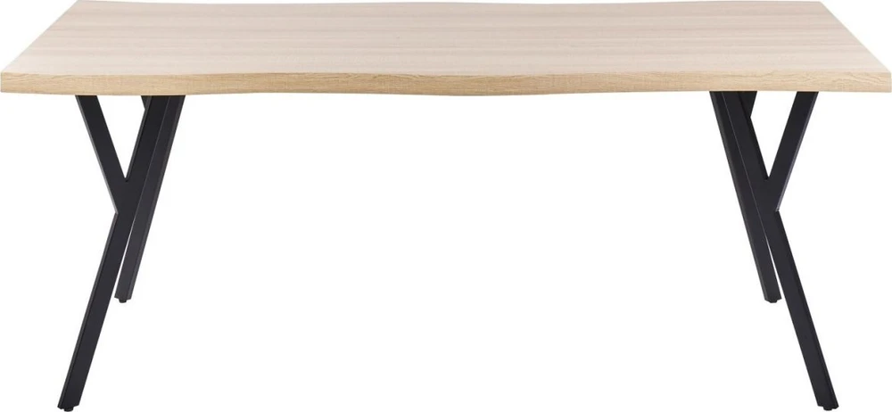 Beliani Valgomojo stalas ALTON šviesiai rudas 180 cm 90 cm