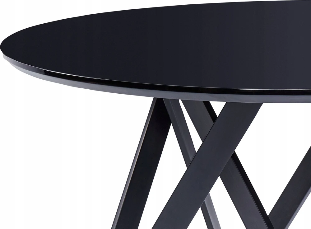 Beliani Valgomojo stalas OXHILL Juodas 120 cm